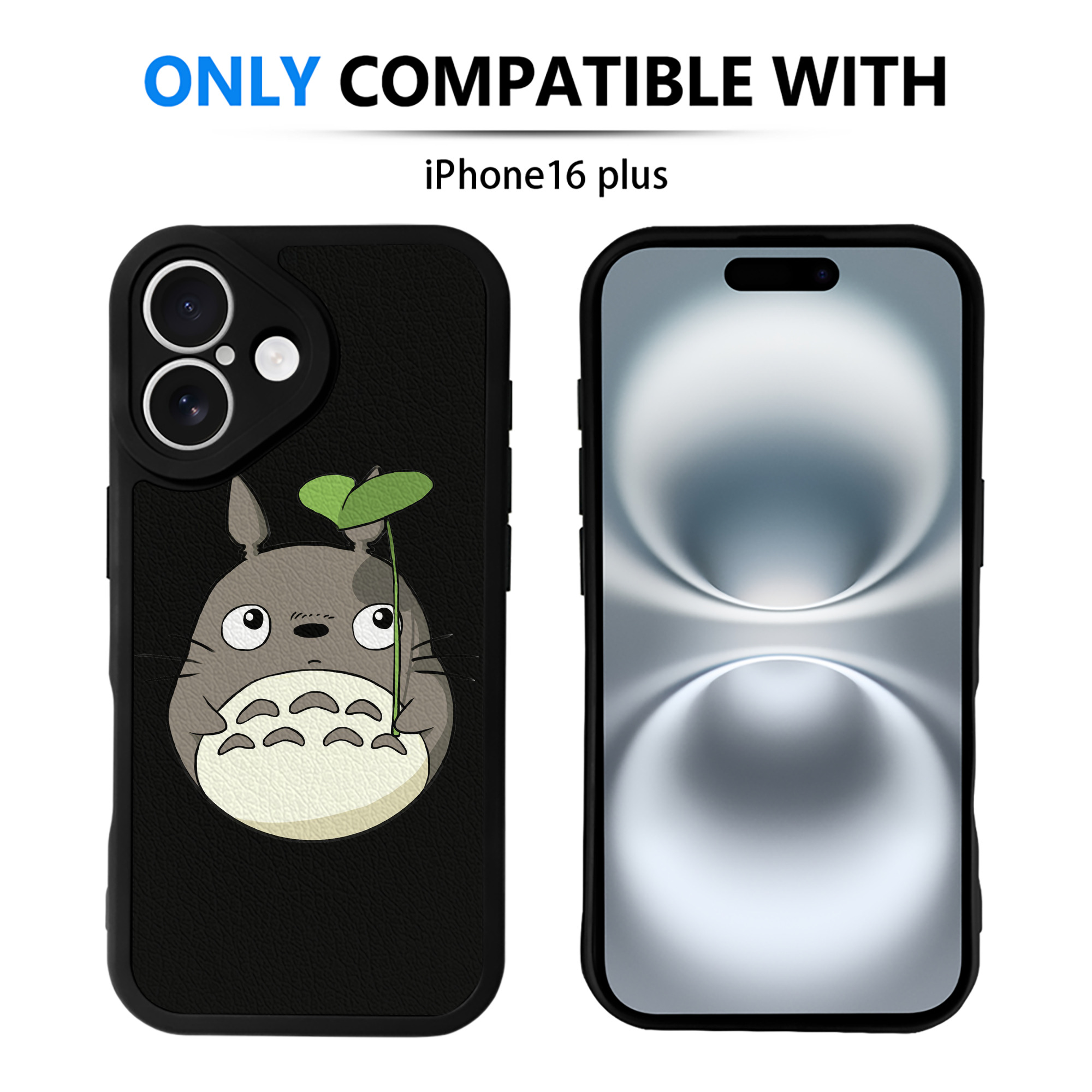 （画像用） となりのトトロ 草壁メイ 草壁サツキ My Neighbor Totoro Satsuki Kusakabe Mei Kusakabe 【iPhone 16シリーズ対応】シリコンスマホケース（レザー調） 材質：シリコン
